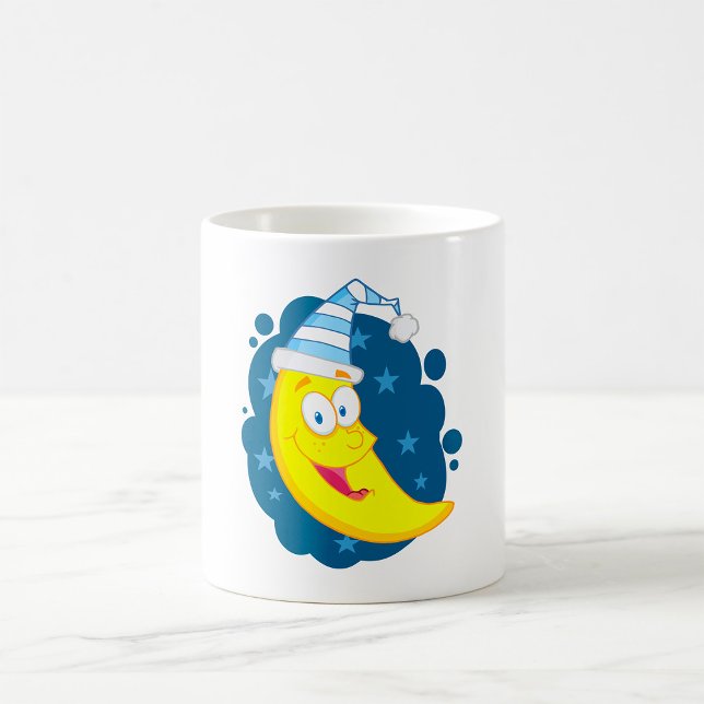 Lycklig Måne Ansikte Kaffemugg (Skapare uppladdad)