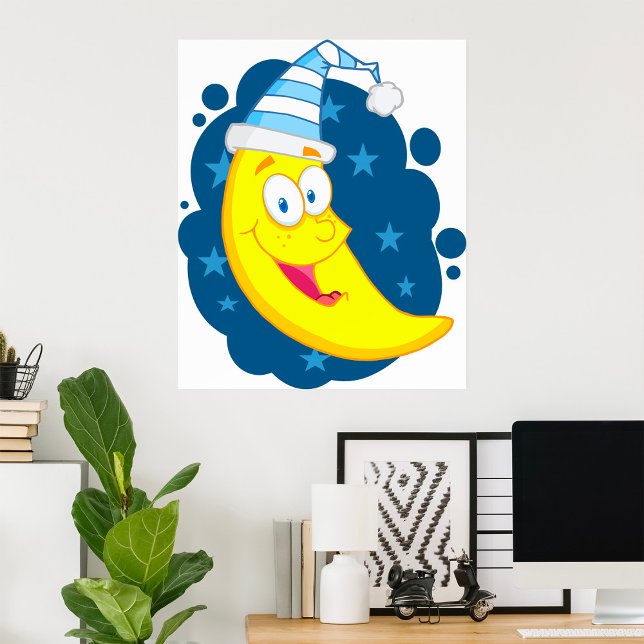 Lycklig Måne Ansikte Poster (Skapare uppladdad)
