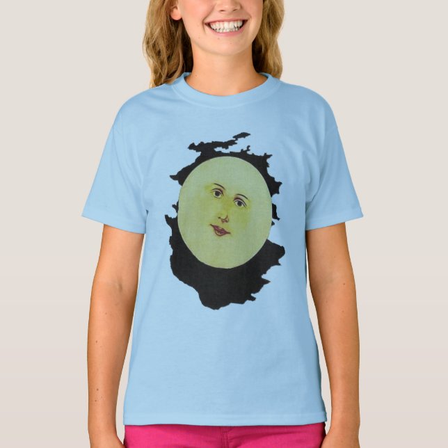 lycklig måne tee shirt (Framsida)