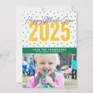 Lycklig Mardi Gras 2025 Julkort