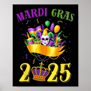 Lycklig Mardi Gras 2025 Tee Carnival Mardi Gras 20 Poster