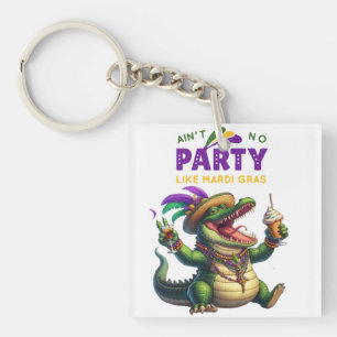 Lycklig Mardi Gras Alligator