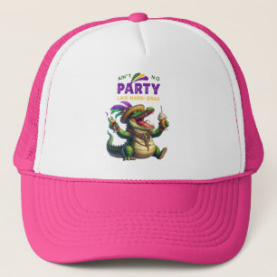 Lycklig Mardi Gras Alligator Keps