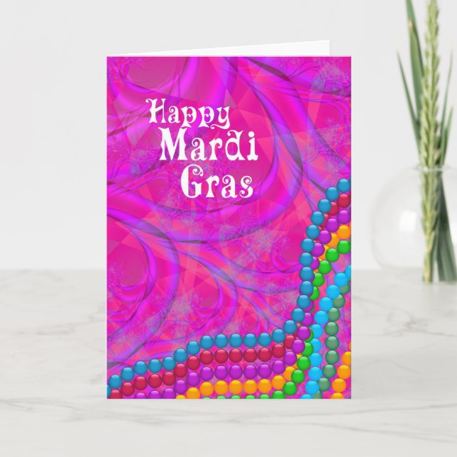 Lycklig Mardi Gras Card Kort (Framsida)