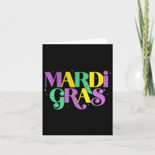 Lycklig Mardi Gras Carnival Tjock tisdag Fleur De  Kort