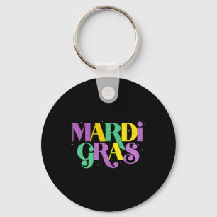 Lycklig Mardi Gras Carnival Tjock tisdag Fleur De Nyckelring