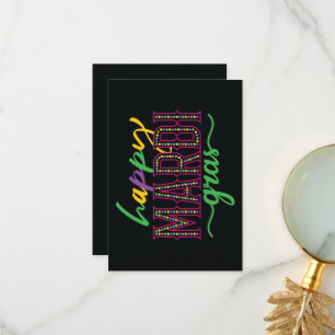 Lycklig Mardi Gras Customize Wishing Tack Kort