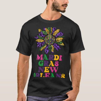 Lycklig Mardi Gras Festival New Orleans Sunros Vi T Shirt