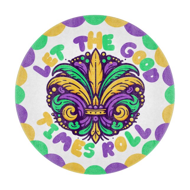 Lycklig Mardi Gras fleur-de-lis (Framsidan)