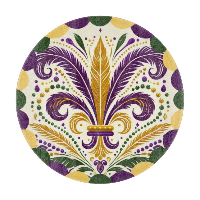 Lycklig Mardi Gras fleur-de-lis (Framsidan)