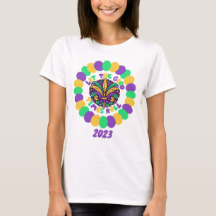 Lycklig Mardi Gras fleur-de-lis T Shirt