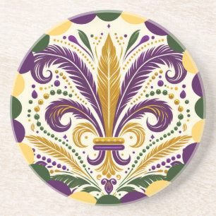 Lycklig Mardi Gras fleur-de-lis Underlägg