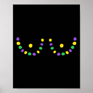 Lycklig Mardi Gras Funny Poster