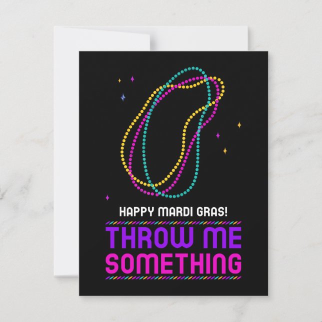 Lycklig Mardi Gras Helgdag Card Julkort (Framsida)