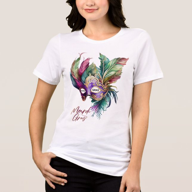 Lycklig Mardi Gras T-Shirt for Women (Framsida)