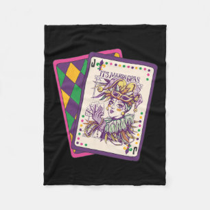 Lycklig Mardi Gras Tarot Card Louisiana Mardi Gras Fleecefilt