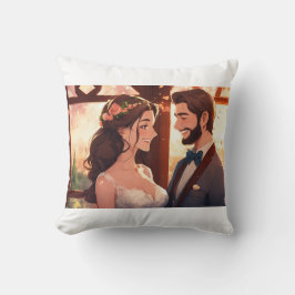 Lycklig Married Par Kudde