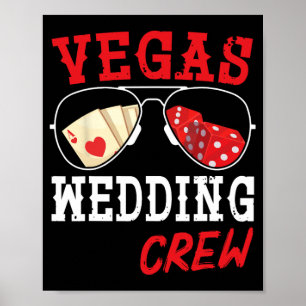 Lycklig Marry Bride Groom Make och frun Vegas Wed Poster