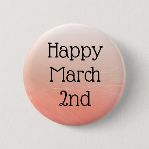 Lycklig Mars 2:a Celebrate Daily Helgdagars-knapp Knapp