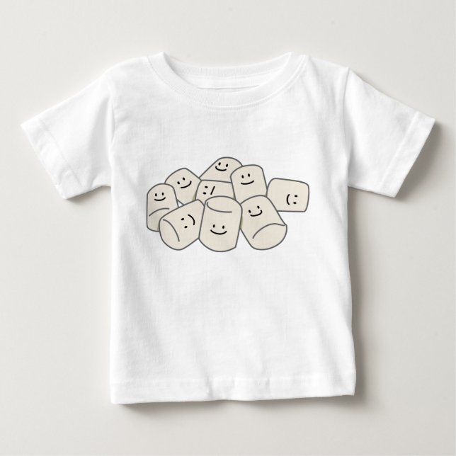 Lycklig Marshmallow-kompisar, klibbig puff, söt vä Tee Shirt (Framsida)