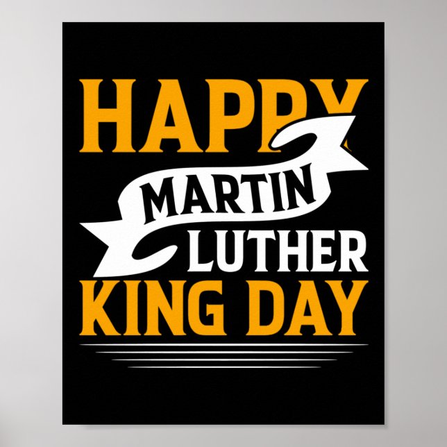 Lycklig Martin Luther Kung Day Sticker Poster (Framsidan)