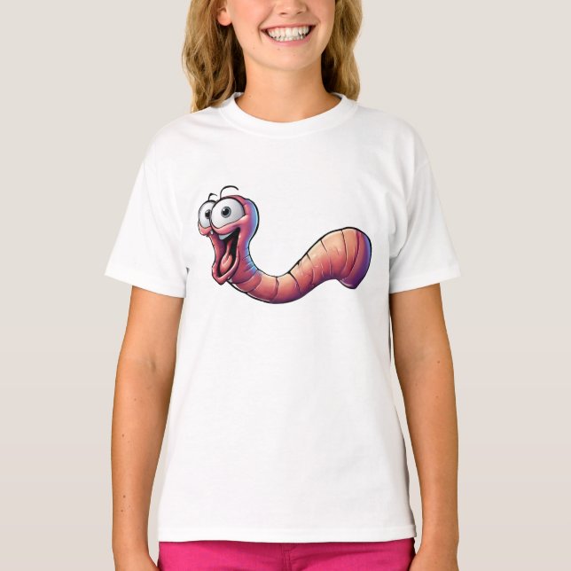 Lycklig Mask Girl's T-Shirt (Framsida)