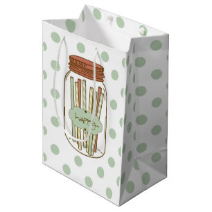 Lycklig masonburk och sugrörgiftbag