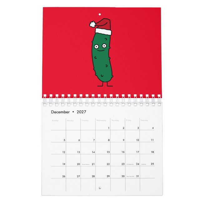 Lycklig Mat Design Cute Adlig lustig livsmedelsfru Kalender (Dec 2027)