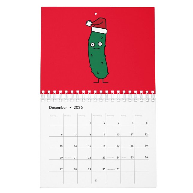 Lycklig Mat Design Cute Adlig lustig livsmedelsfru Kalender (Dec 2026)