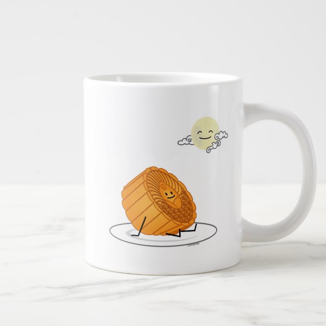 Lycklig Mat Design - Cute Adsible Food Mid - höste Jumbo Mugg (Höger)