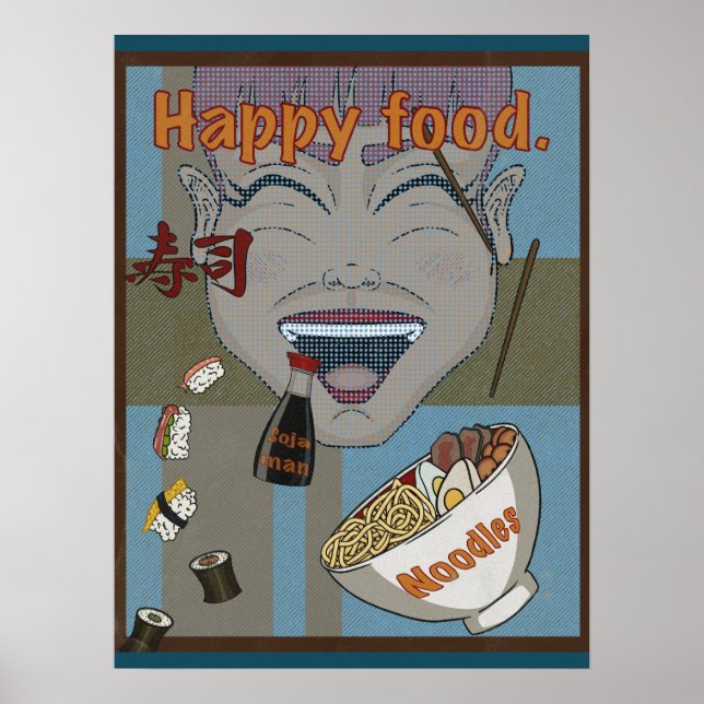 Lycklig mat poster (Framsidan)