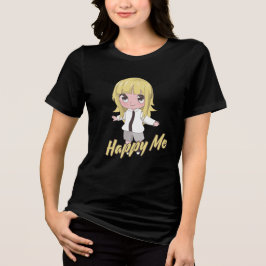 Lycklig Me Chibi-Anime T Shirt