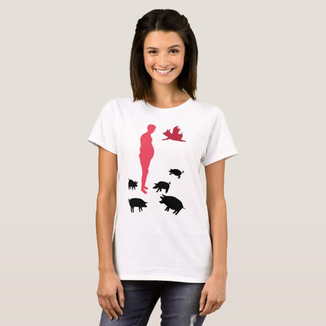 Lycklig Meal Women's Basic T-Shirt (Hel framsida)