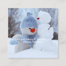 Lycklig med dig fyrkantigt visitkort