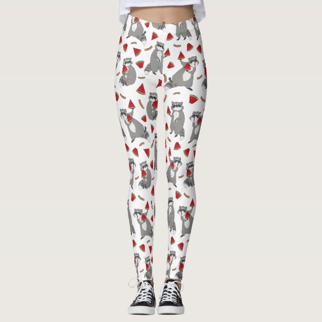 Lycklig med vattenmelon leggings (Framsida)