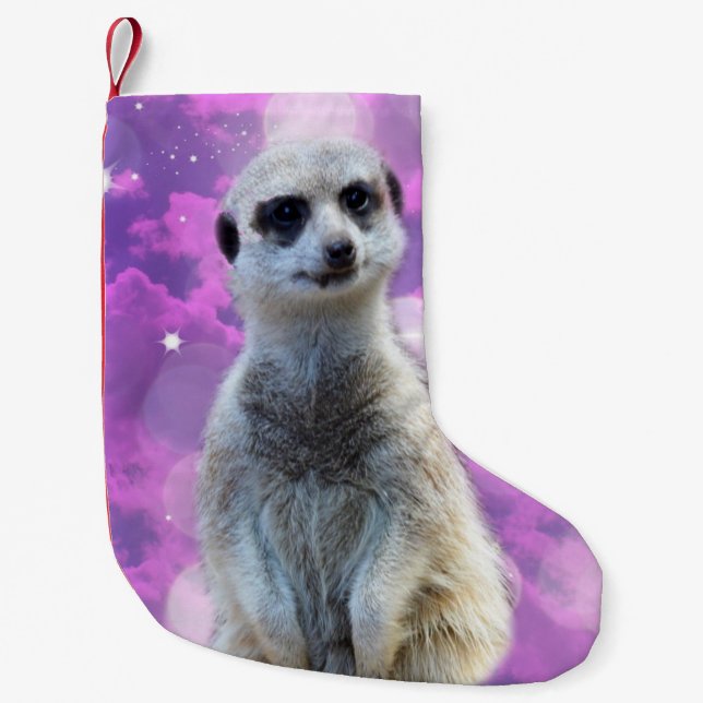 Lycklig Meerkat Liten Julstrumpa (Framsidan)