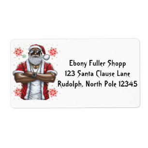 Lycklig Melanin jul Merry X-mas Black Sista Fraktsedel