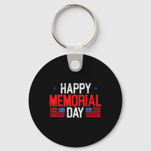 Lycklig Memorial Day USA flagga American Patriotic Nyckelring