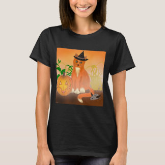 Lycklig Meow-lloween T-skjorta T Shirt