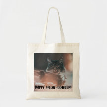 "Lycklig Meow-loween" Cat Tote Bag - Spooky Cute