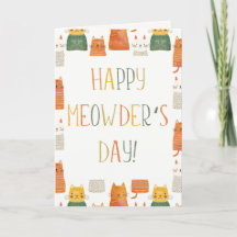 Lycklig Meowder Day Cat Mamma Cute Mors dag