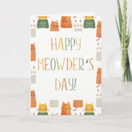 Lycklig Meowder Day Cat Mamma Cute Mors dag Kort