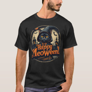 Lycklig Meoween Spooky Kattunge Halloween T-Shirt
