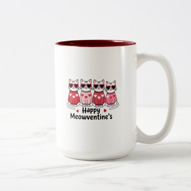 Lycklig Meowentine Mugg (Höger)