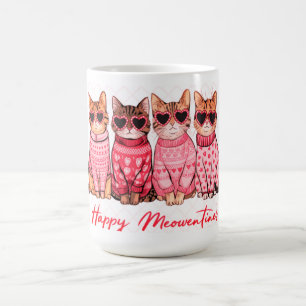"Lycklig Meowentines Day Cat Mugg" Kaffemugg