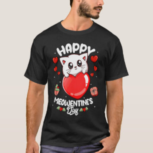 Lycklig Meowentins dag Alla hjärtans dag Katt T Shirt