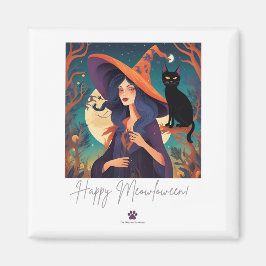 Lycklig Meowloween! Magnet