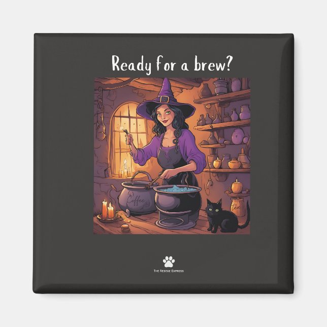 Lycklig Meowloween! Magnet (Framsidan)