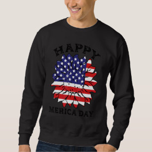 Lycklig Merica Day America Lång Ärmad Tröja