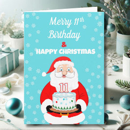 Lycklig Merry 11:e jultomten Kort